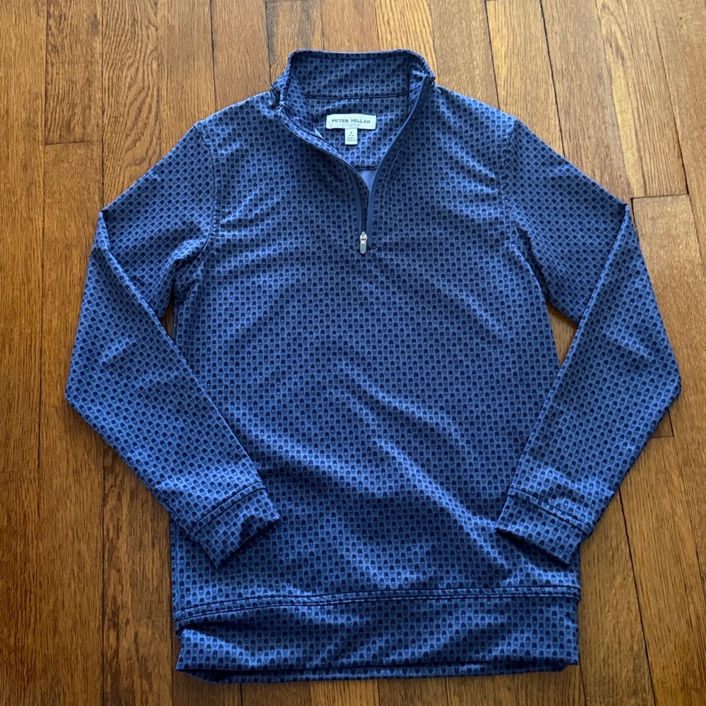 Peter Millar Blue Kids Quarter Zip Pullover Size Small (7-8)